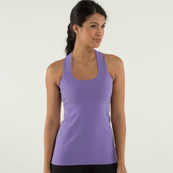 lululemon athletica Tops - Lululemon Winter Orchid Scoop Neck Tank *Luon 10 W/ Worn Logo